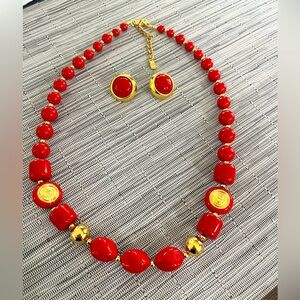 Set 2p Vintage Red Liz Claiborne ( great collection) EXCELLENT CONDITION